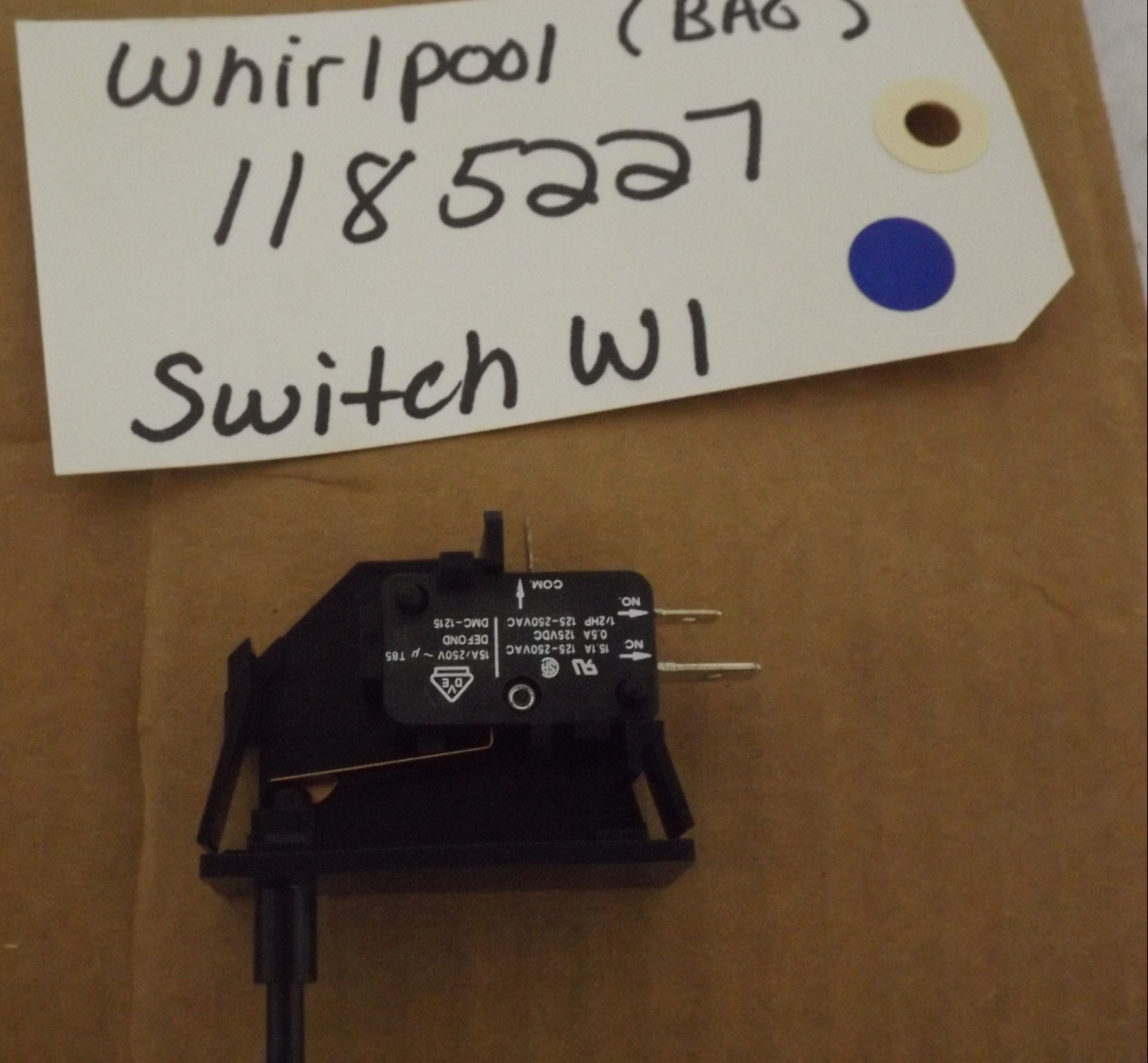 Whirlpool Refrigerator 1185227 Switch-Wl Whirlpool Refrigerator 1185227 Switch-Wl